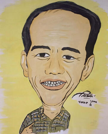Traditional art Bapak Joko Widodo